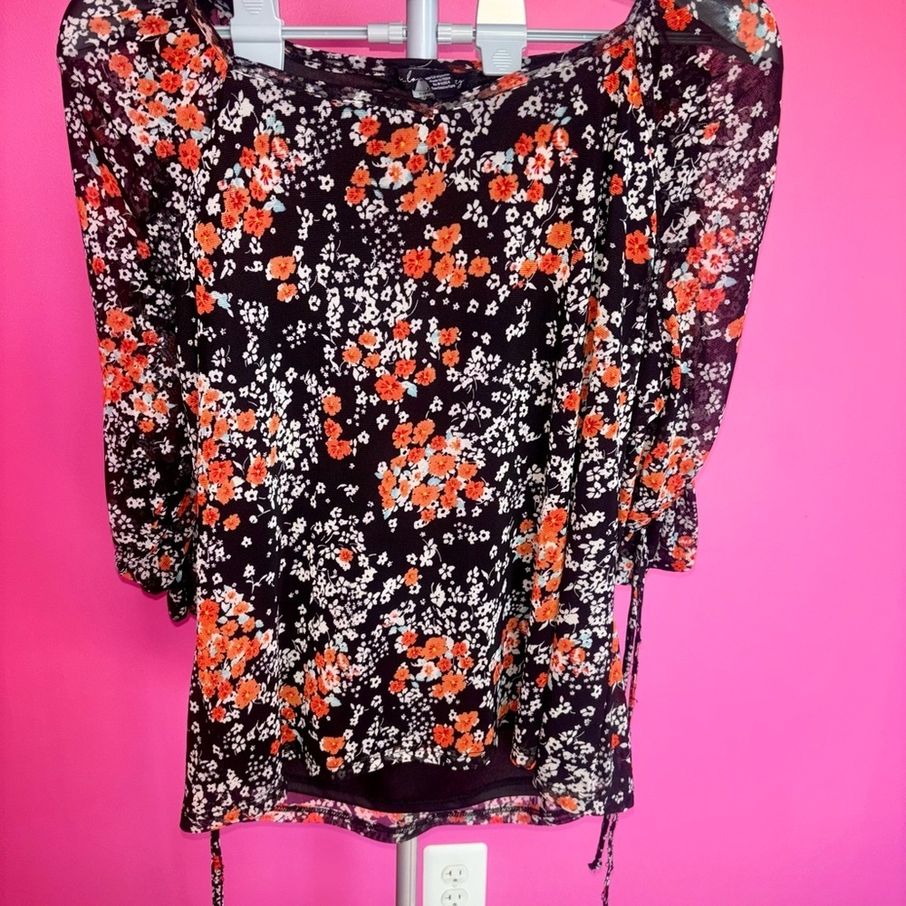 A Love Story junior ladies “Elisabeth” May Bloom Bohemian Blouse NWT! Size XL - Picture 2 of 9